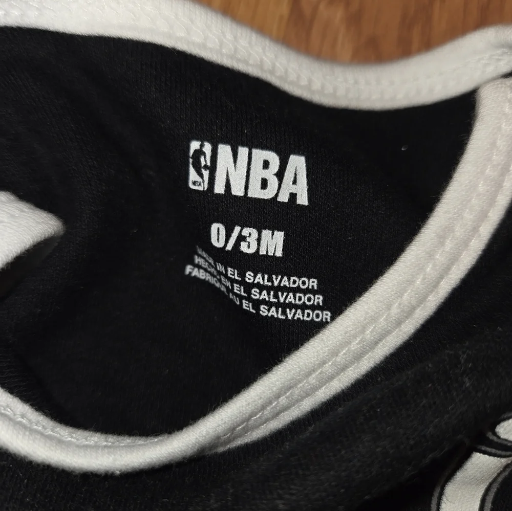 NBA Brooklyn Nets Baby Bodysuit 0-3 Months NWOT Basketball Cotton